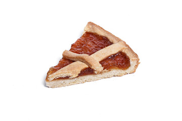 Fetta di torta crostata alla marmellata