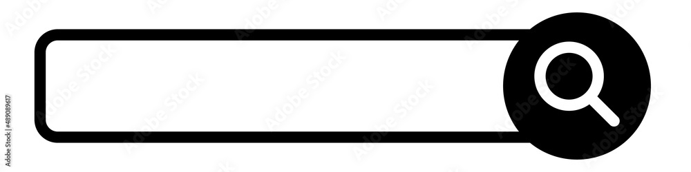 Poster search box. input field and magnifying glass search button. vectors.