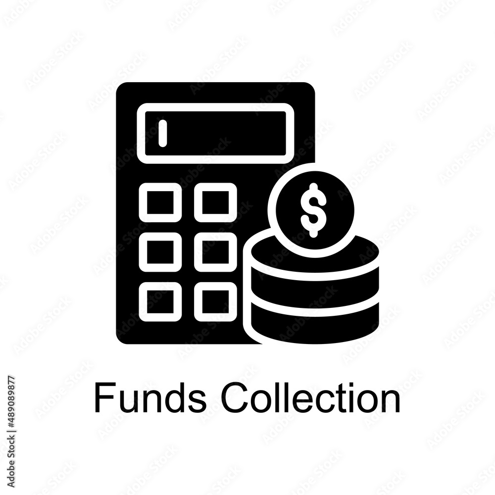 Poster funds collection vector solid icons for your digital or print projects.