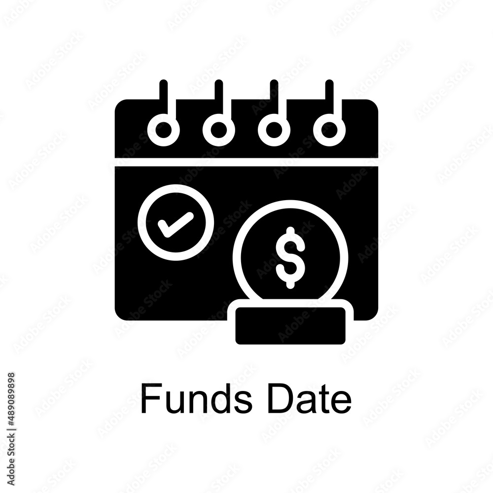 Poster funds date vector solid icons for your digital or print projects.