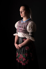 Slovak folklore. Slovakian folklore girl.