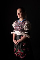 Slovak folklore. Slovakian folklore girl.