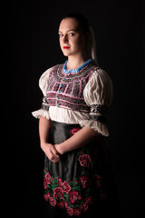 Slovak folklore. Slovakian folklore girl.