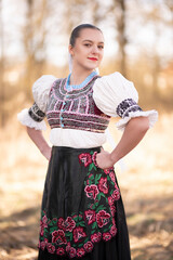 Slovak folklore. Slovakian folklore girl.