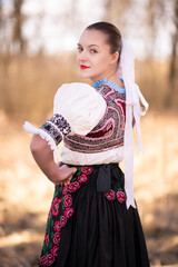 Slovak folklore. Slovakian folklore girl.