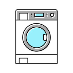 laundry machine color icon vector illustration
