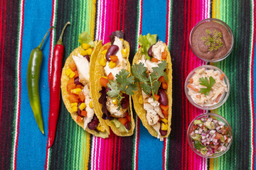three mexican tacos