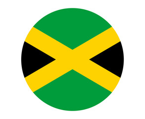 Jamaica Flag National North America Emblem Icon Vector Illustration Abstract Design Element