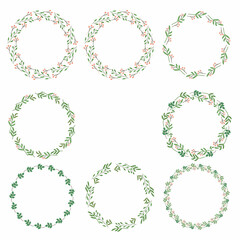 circle frames with twigs and berries