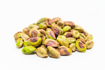 Pistachios nuts seed isolated on white background 