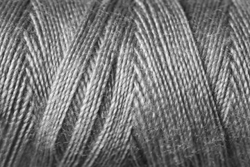 Grey sewing threads as background