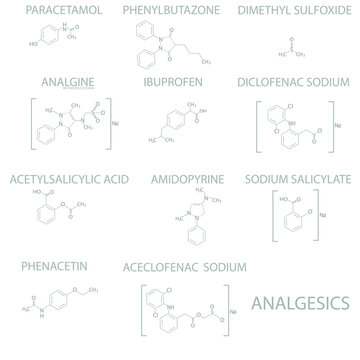 Analgesics molecular skeletal chemical formula.	
