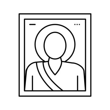 icon christianity line icon vector illustration