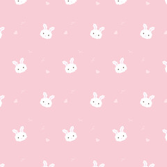 cute bunny seamless pattern rabbit pattern background