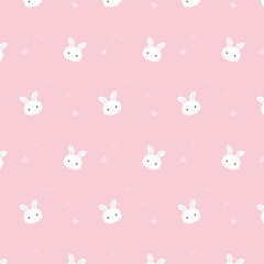 cute bunny seamless pattern rabbit pattern background