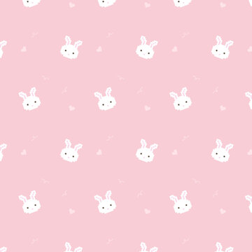 cute bunny seamless pattern rabbit pattern background