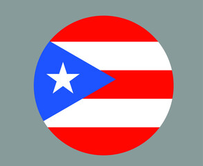 Naklejka premium Puerto Rico Flag National North America Emblem Icon Vector Illustration Abstract Design Element