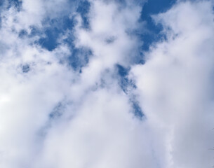clouds against the blue sky as a texture for the background