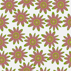 Fototapeta na wymiar seamless flower pattern on white background. vector graphics