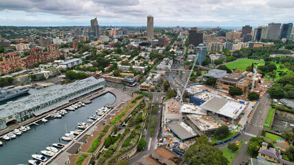 Finger Wharf The Domain and Sydney Buildings
