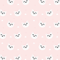 cute cat pattern vector