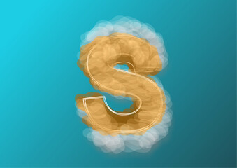S letter logo isolated on white background
