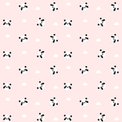 panda pattern background cute panda seamless pattern