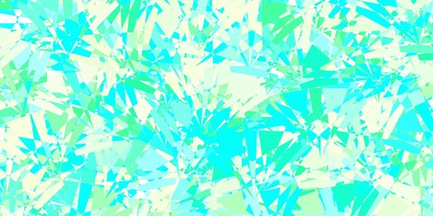 Fototapeta premium Light Blue, Green vector pattern with polygonal shapes.