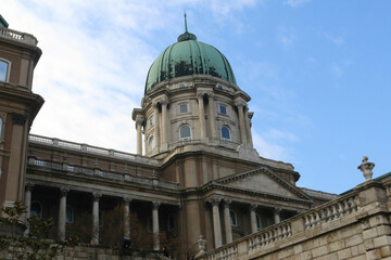 Dome of Buda Castle in Budapest, Hungary