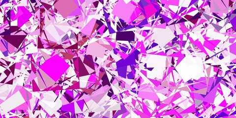 Light Purple, Pink vector template with triangle shapes.