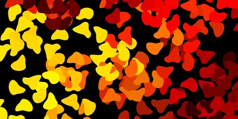 Dark orange vector backdrop with chaotic shapes.