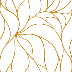 Elegant seamless floral pattern. Wavy vector abstract background. Stylish modern linear texture.