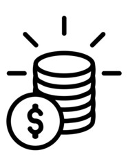 Investments Flat Icon Isolated On White Background