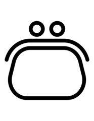 Purse Flat Icon Isolated On White Background