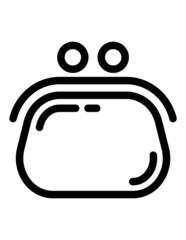 Purse Flat Icon Isolated On White Background