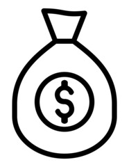 Money Purse Flat Icon Isolated On White Background