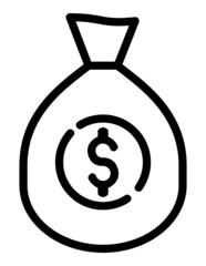 Money Purse Flat Icon Isolated On White Background