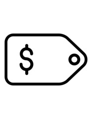 Coupon Dollar Tag Flat Icon Isolated On White Background