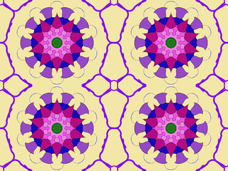 Piastrella formata da mattonella di azulejos con fiore