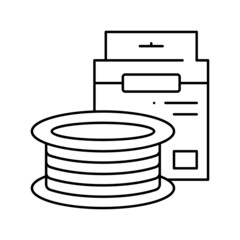 braid fishing line line icon vector illustration