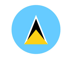 Saint Lucia Flag National North America Emblem Icon Vector Illustration Abstract Design Element