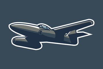 german world war II fighter jet vector illustration