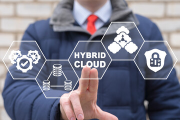 Concept of Hybrid Cloud Computing Security Data Base Concept.
