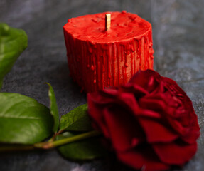 handmade candles. decorated candles