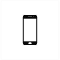 phone vector icon with blank white screen isolated on white background. color editable