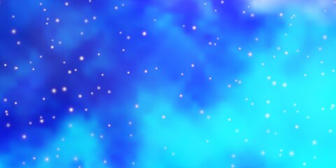 Light Pink, Blue vector background with colorful stars.