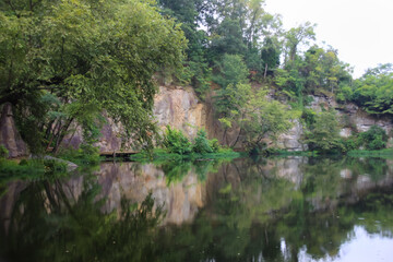 Fototapeta na wymiar river in the forest