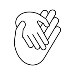 child care adoption line icon vector illustration