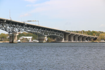 the bridge over the river