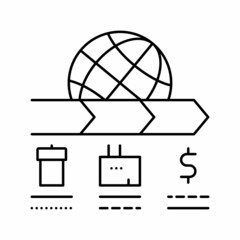 eco industry line icon vector illustration